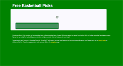 Desktop Screenshot of basketballpicks.biz
